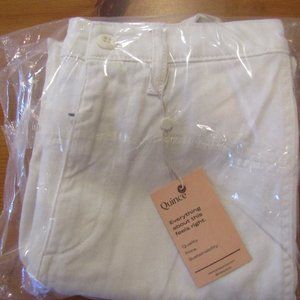 Women's Stretch Cotton Twill Wide-Leg Crop Pant By Quince women's size 24